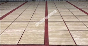 YUANDA Beige Polished Travertine Tiles Natural Stone