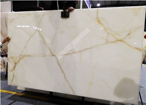 YUANDA Golden Vein White Onyx Slabs