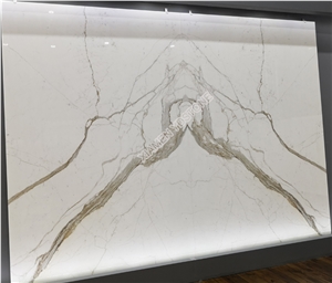 YUANDA White Calacatta Oro Marble Slabs Prezzo Marmo