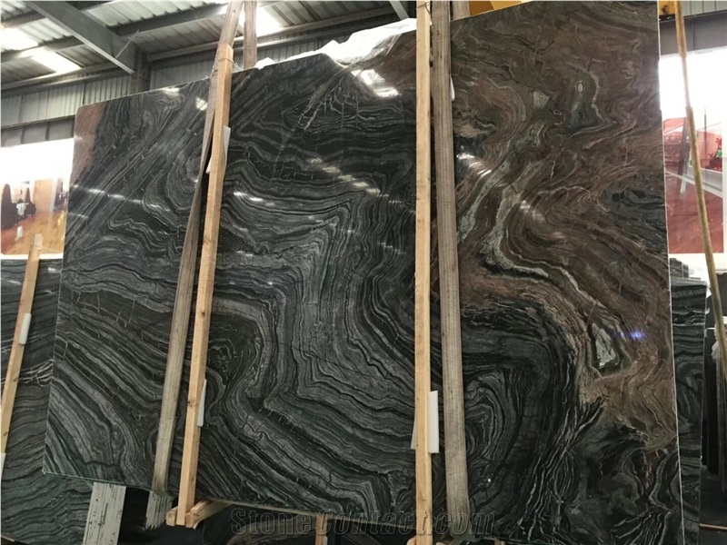 Ancient Black Forest Wooden Marble Slabs