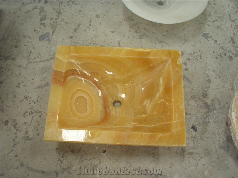 Honey Onyx Rectangle Sinks,China Onyx Wash Basins