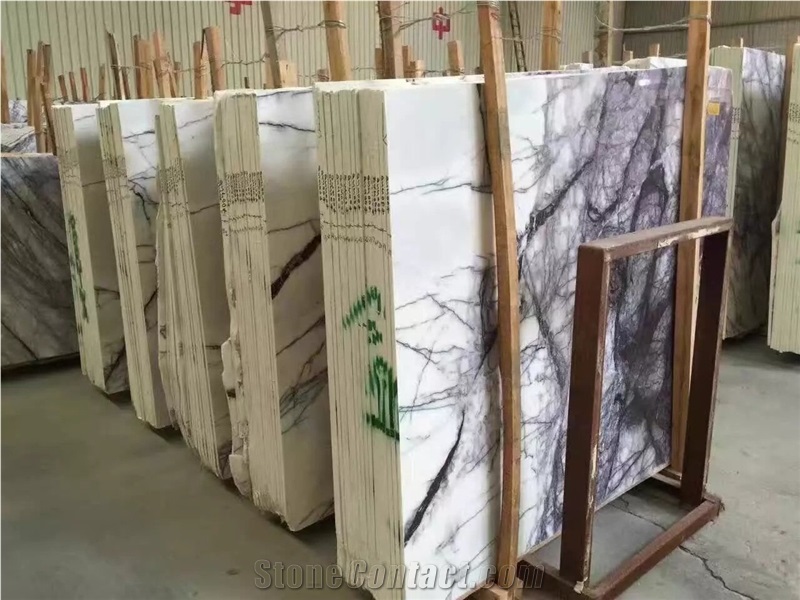 Italy Forest Ice White Marble Tile