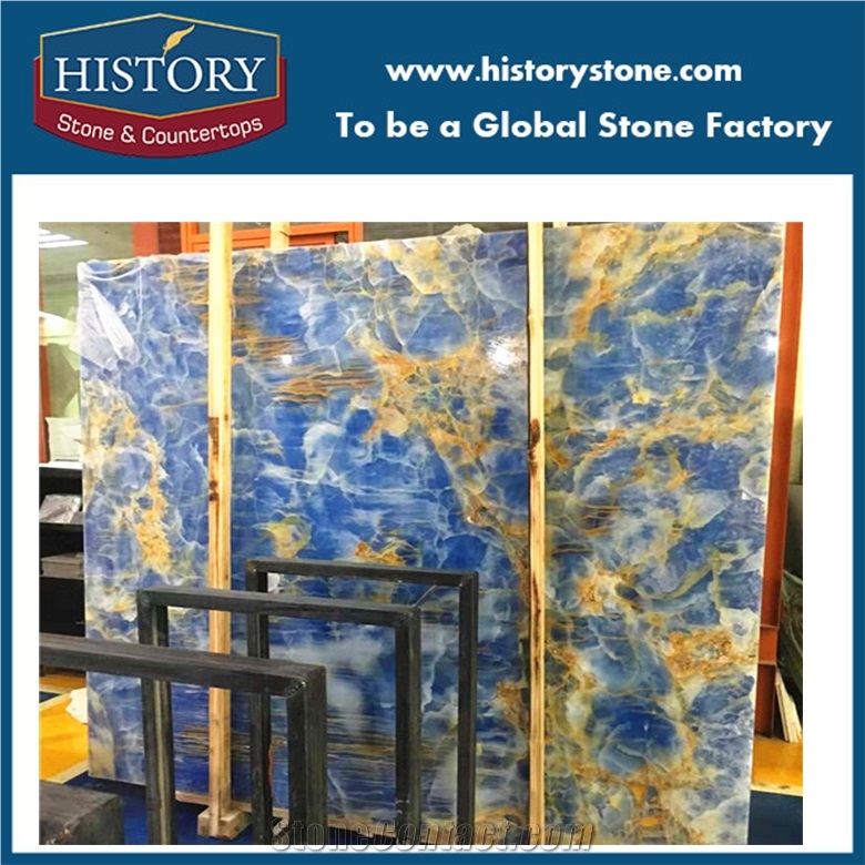 Blue Onyx Stone Slab for Countertops