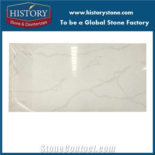 Calacatta Nuvo White Glass Stone Slab
