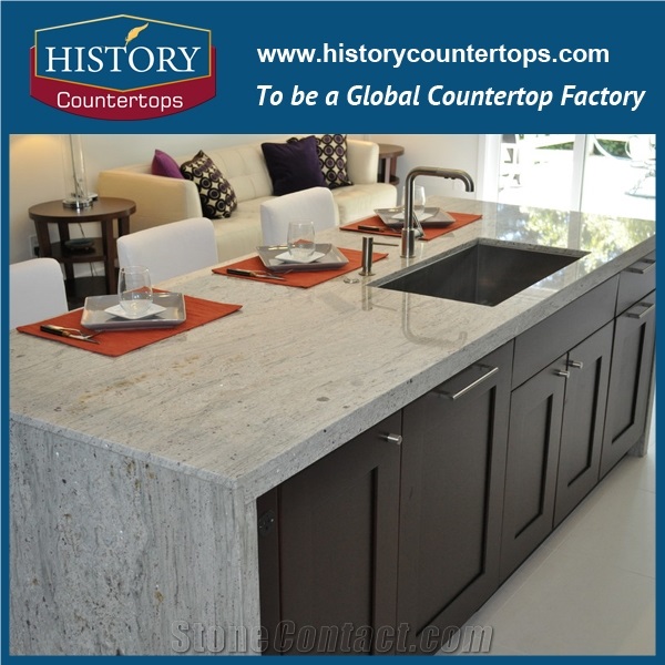 Countertop River Valley White Granite Customized