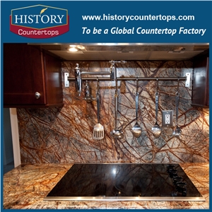 Forest Rain Brown Countertops Customized Edges