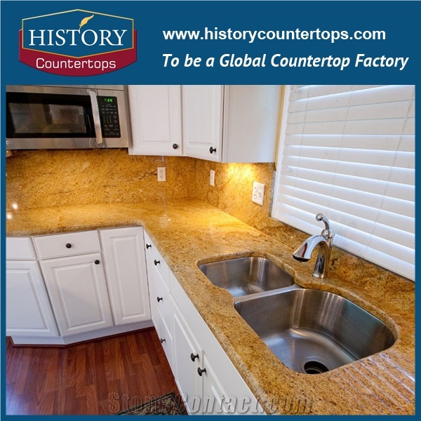 Gold Star Granite Polished Kitchen Countertops