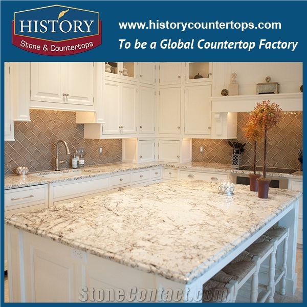 White Mirror Slim Granite Kitchen Top Countertops
