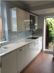 Capri White Engineered Quartz Stone Kitchen Countertops & Worktops