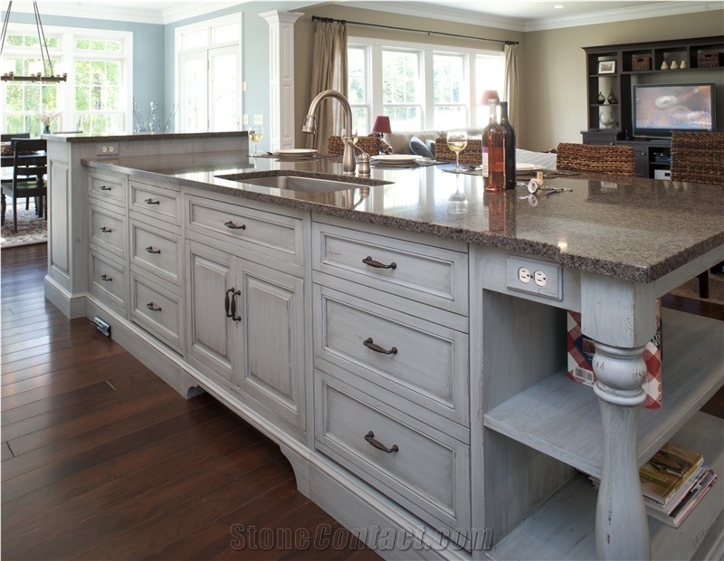 Motain Grey Engineered Quartz Stone Kitchen Countertops & Worktops