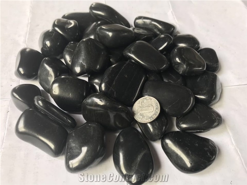 Cheap Price High Polished Black Pebbles