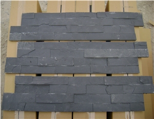 Dark Grey/Black Slate Stacked Stone for Wall Covering /Black Slate