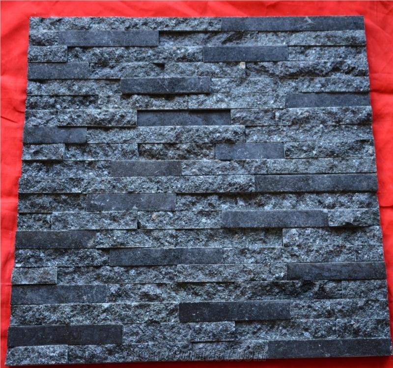 Dark Grey/Black Slate Stacked Stone for Wall Covering /Black Slate