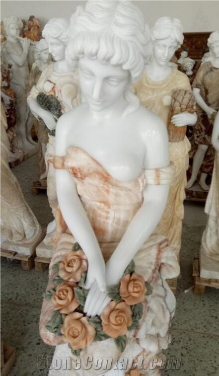 Indoor Decorative Marble Nude Women Statue