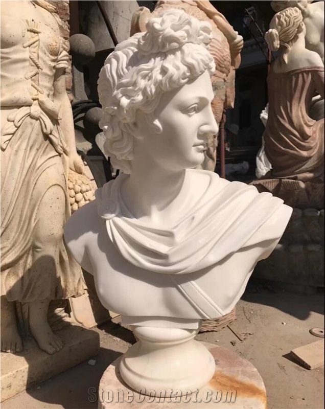 Marble Bust Of Gril Carving Statue Sculptures