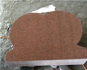 Polished Red Granite Headstone