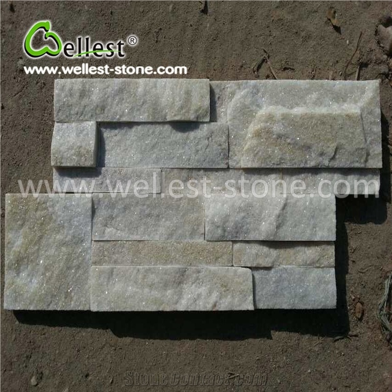 Beige Quartzite Culture Stone Veneer for Indoor Outdoor Wall Covering
