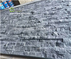 China Shaolin Black Limestone Culture Stone Veneer for Wall Covering
