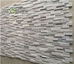 Grey Blue Wood Grain Marble Culture Stone Veneer for Feature Wall