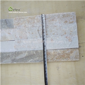 Warm and Comfort Yellow Wood Slate Ledge Stone Veneer for Walling