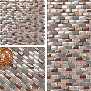 Fargo Popular Glass Mosaic ,Wall and Floor Mosaic ,Mosaic Design