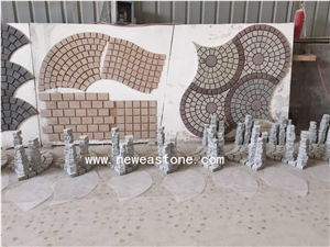 Cheap Colorful Cobblestone Fan Patterns Patio Pavers Stones for Sale