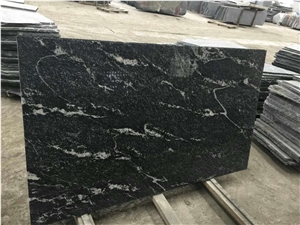 China Jet Mist Black Snow Flake /Snow Leopard Granite Slabs& Tiles