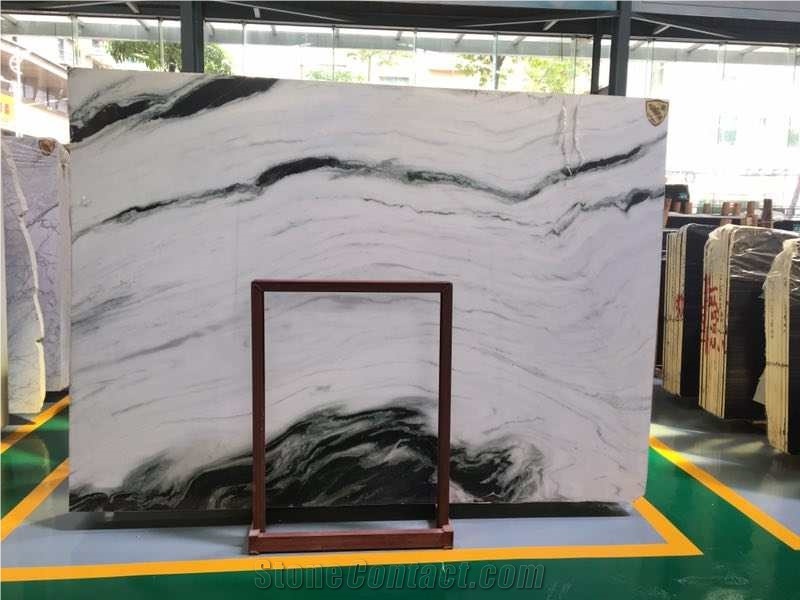 Panda White 1.8cm Slabs with Polished Surface