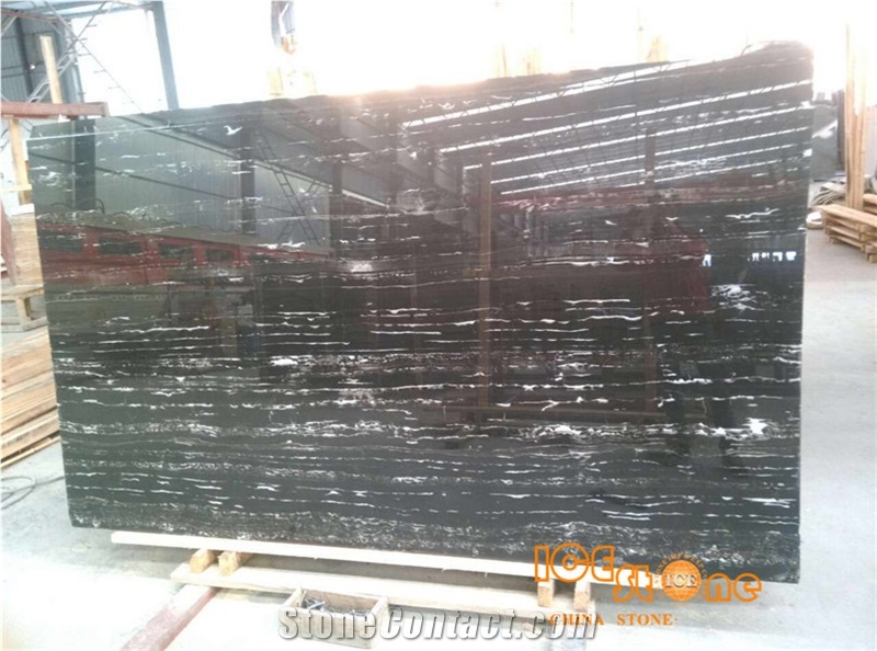 Black Marble with White Stripe from China/Wall&Floor Covering Project