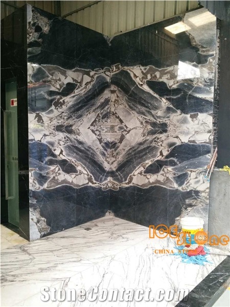 Chinese Grey Natural Stone/China Ocean Blue Black Polished Slabs&Tiles