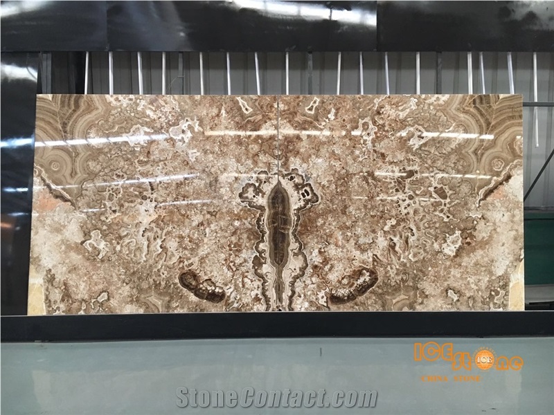 Polished Bookmatch Natural Stone Products Light Transparency