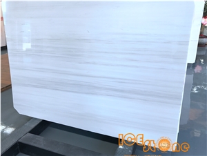 Pure White Natural Stone with Grey Stripe from China/Marble Slabs&Tile