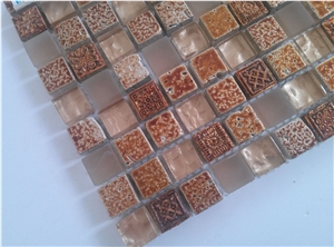 Bda Series Glass Mix Marble Mosaic Tile