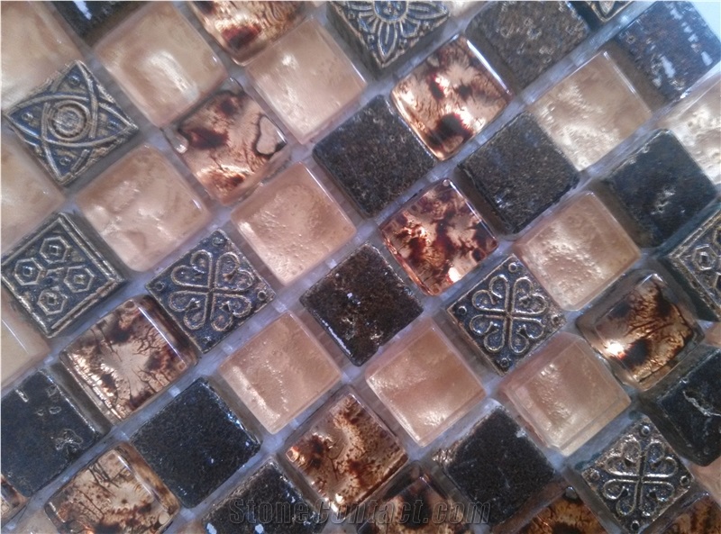 Bda Series Mosaic - Glass,Stone,Man-Made Stone Mix