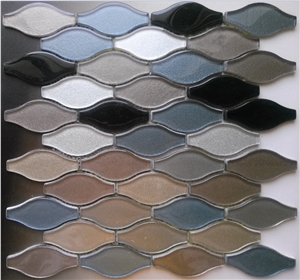 Cold Spray Water Jet Glass Mosaic Tile