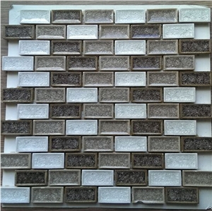 Crackle Glass Ceramic Mosaic Tile