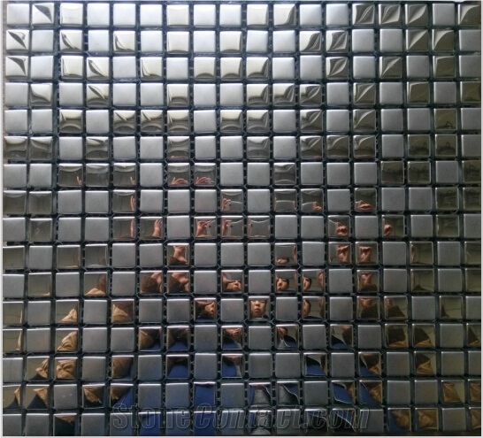 Galvanized Glass 15x15mm Mosaic