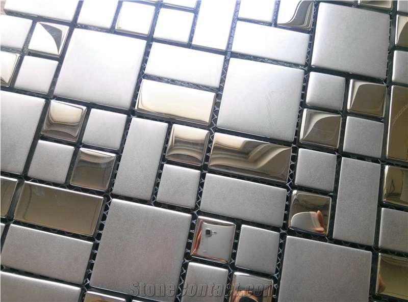 Galvanized Glass Mosaic Wall Tile