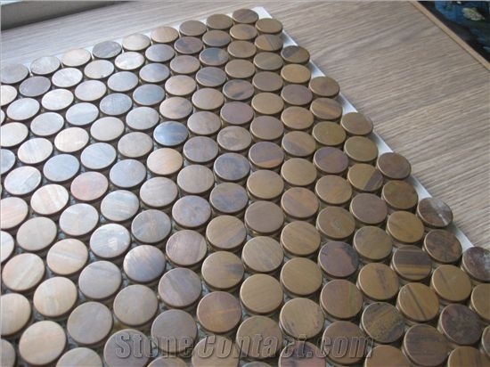 Round Copper Mosaic Tile