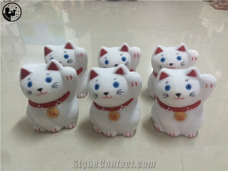 China Bianco Sardo,G623,Lucky Fortune Cat,Shake Hand,Indoor Decoration