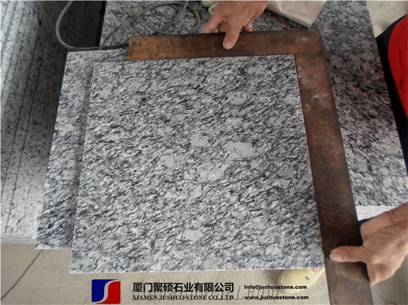 Spary Sea Wave White Granite Tiles&Slabs,China Polished Stone