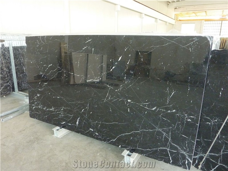 Nero Marquina Marble, Black Marble Slabs & Tiles