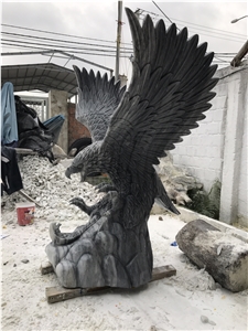 Hand Carved Eagle, Stone Carving Handicraft, Carved Sculpture Natural