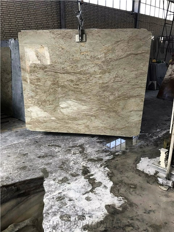 Green Feather Marble Slab