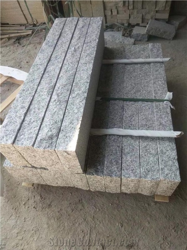 China Rosa Beta Light Grey G623 Granite Paving Stone Kerbstone Pavers