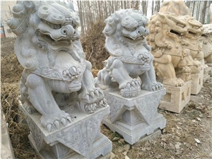 Granite&Marble Handcraved Animals Sculpture, Garden Staue Lion Carving