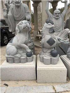 Natural Granite Garden Statues, Animals Handcraved Sculptures/Carving