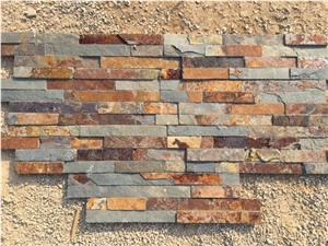 Split Surface Durable Natural Rusty Cultural Stone Slate Wall Tile