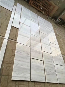 Straight Grain White Marble Slabs Tiles, Provisions White Marble Slabs