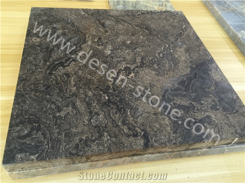 Brown Earth/Earth Brown/Grey Moon Valley Marble Stone Slabs&Tiles